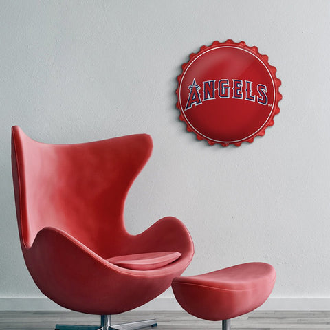 Los Angeles Angels: Wordmark - Bottle Cap Wall Sign - The Fan-Brand