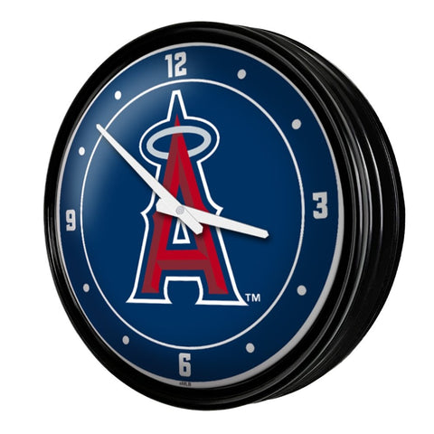 Los Angeles Angels: Wordmark - Retro Lighted Wall Clock - The Fan-Brand