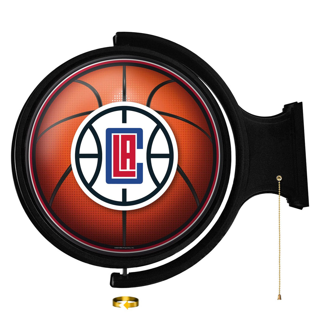 Los Angeles Clippers: Basketball - Original Round Rotating Lighted Wall Sign - The Fan-Brand