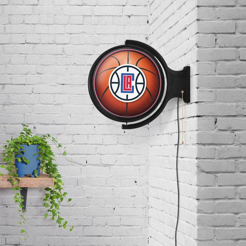Los Angeles Clippers: Basketball - Original Round Rotating Lighted Wall Sign - The Fan-Brand