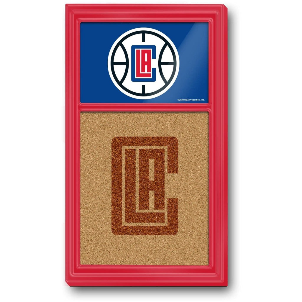 Los Angeles Clippers: Dual Logo - Cork Note Board - The Fan-Brand