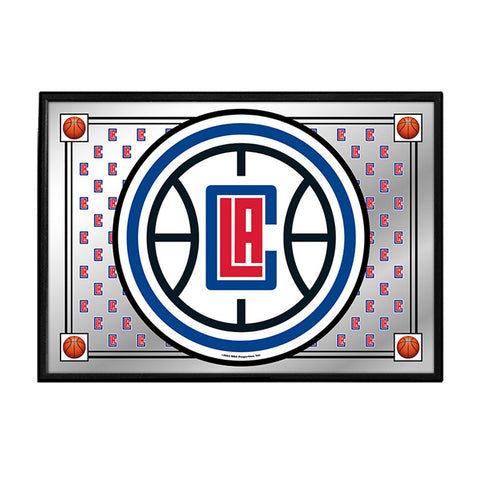 Los Angeles Clippers: Team Spirit - Framed Mirrored Wall Sign - The Fan-Brand