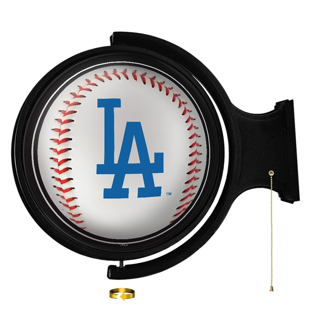 Los Angeles Dodgers: Baseball - Original Round Rotating Lighted Wall Sign - The Fan-Brand