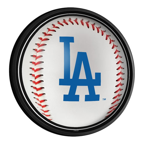 Los Angeles Dodgers: Baseball - Round Slimline Lighted Wall Sign - The Fan-Brand
