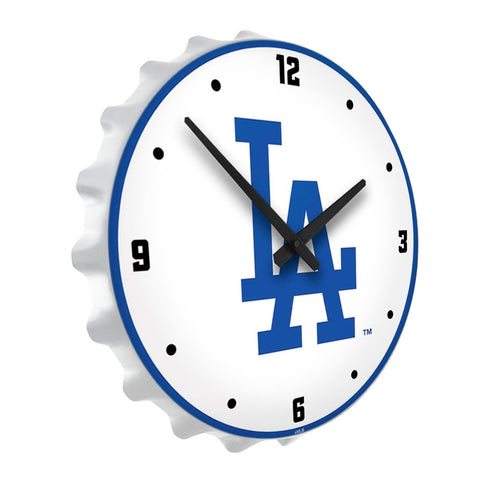 Los Angeles Dodgers: Logo - Bottle Cap Lighted Wall Clock - The Fan-Brand