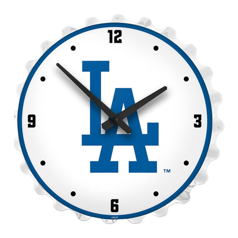 Los Angeles Dodgers: Logo - Bottle Cap Lighted Wall Clock - The Fan-Brand