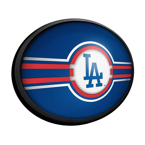 Los Angeles Dodgers: Logo - Oval Slimline Lighted Wall Sign - The Fan-Brand