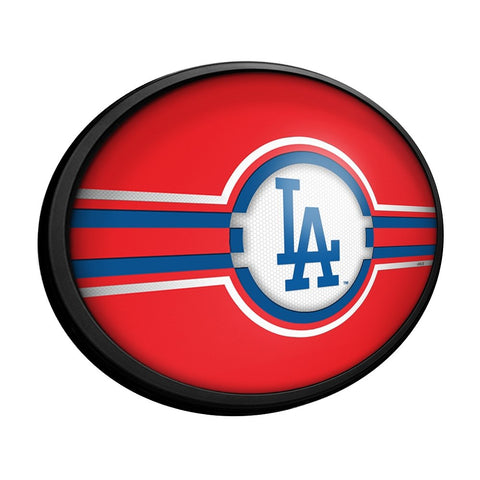 Los Angeles Dodgers: Logo - Oval Slimline Lighted Wall Sign - The Fan-Brand