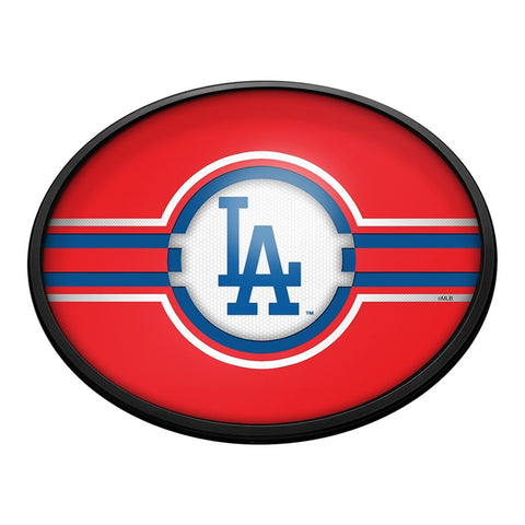 Los Angeles Dodgers: Baseball - Round Slimline Lighted Wall Sign - The Fan-Brand