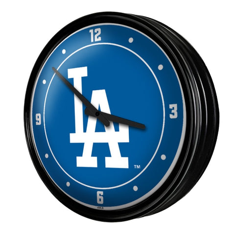 Los Angeles Dodgers: Logo - Retro Lighted Wall Clock - The Fan-Brand