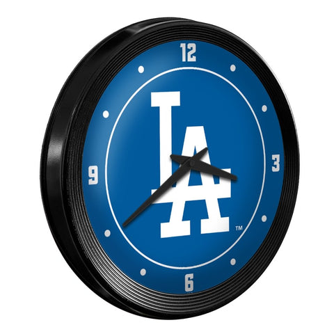 Los Angeles Dodgers: Logo - Ribbed Frame Wall Clock - The Fan-Brand
