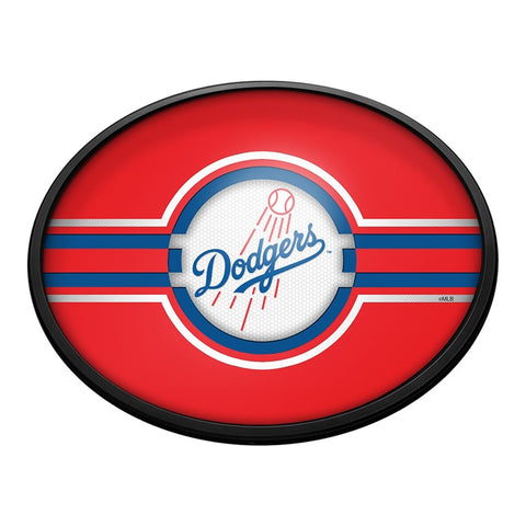 Los Angeles Dodgers: Oval Slimline Lighted Wall Sign - The Fan-Brand