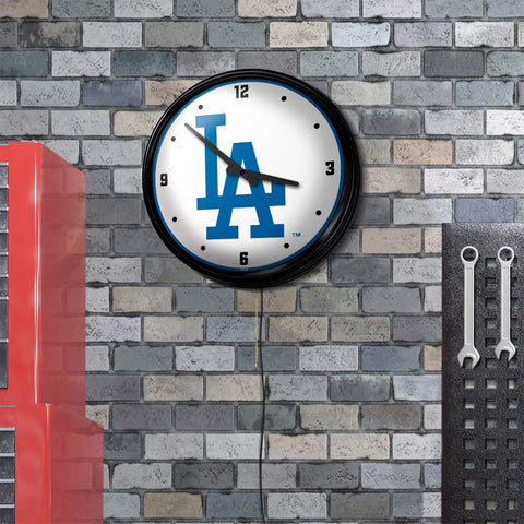 Los Angeles Dodgers: Retro Lighted Wall Clock - The Fan-Brand