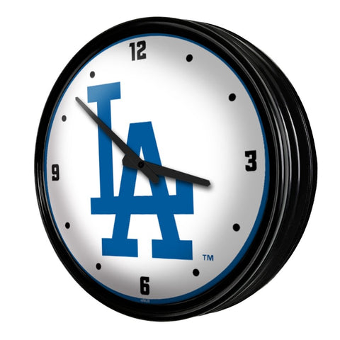 Los Angeles Dodgers: Retro Lighted Wall Clock - The Fan-Brand