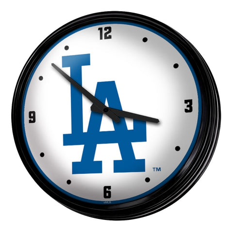 Los Angeles Dodgers: Retro Lighted Wall Clock - The Fan-Brand