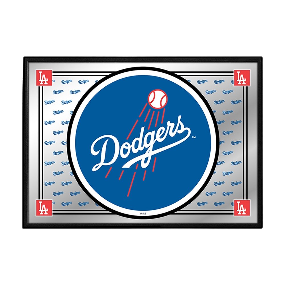 Los Angeles Dodgers: Team Spirit - Framed Mirrored Wall Sign - The Fan-Brand