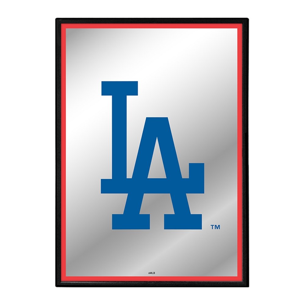 Los Angeles Dodgers: Vertical Framed Mirrored Wall Sign - The Fan-Brand