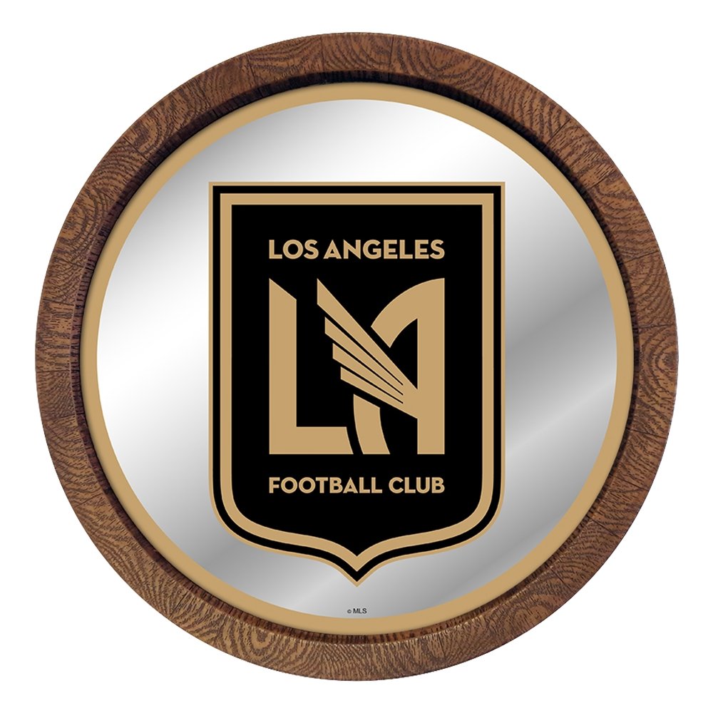 Los Angeles Football Club: Barrel Top Framed Mirror Mirrored Wall Sign - The Fan-Brand