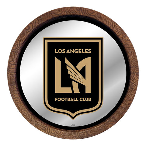 Los Angeles Football Club: Barrel Top Framed Mirror Mirrored Wall Sign - The Fan-Brand