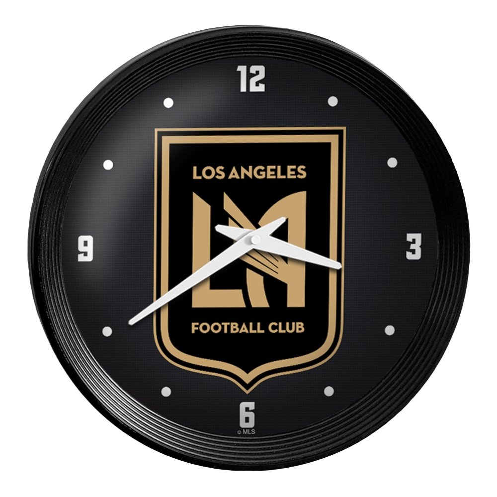 Los Angeles Football Club: Ribbed Frame Wall Clock - The Fan-Brand