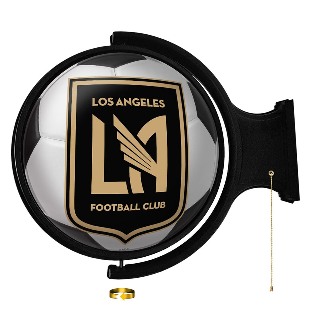 Los Angeles Football Club: Soccer Ball - Original Round Rotating Lighted Wall Sign - The Fan-Brand
