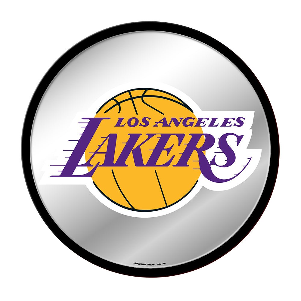 Los Angeles Lakers: Modern Disc Mirrored Wall Sign - The Fan-Brand