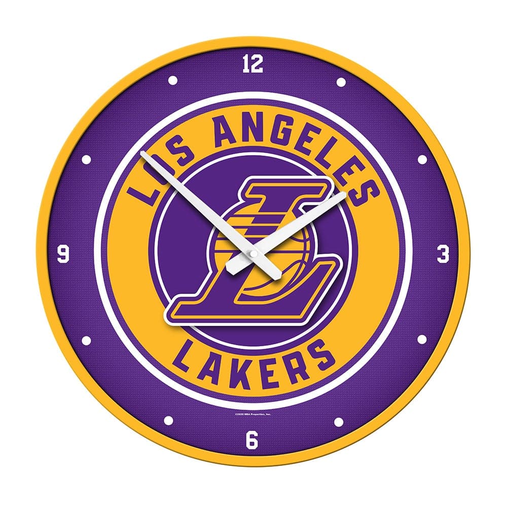 Los Angeles Lakers: Modern Disc Wall Clock - The Fan-Brand