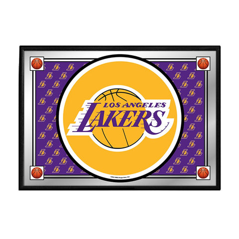 Los Angeles Lakers: Team Spirit - Framed Mirrored Wall Sign - The Fan-Brand