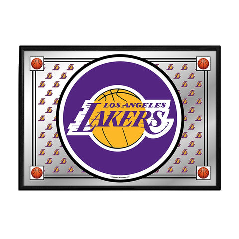 Los Angeles Lakers: Team Spirit - Framed Mirrored Wall Sign - The Fan-Brand