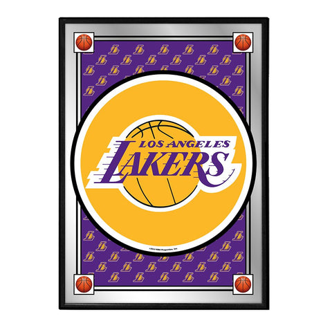 Los Angeles Lakers: Team Spirit - Framed Mirrored Wall Sign - The Fan-Brand