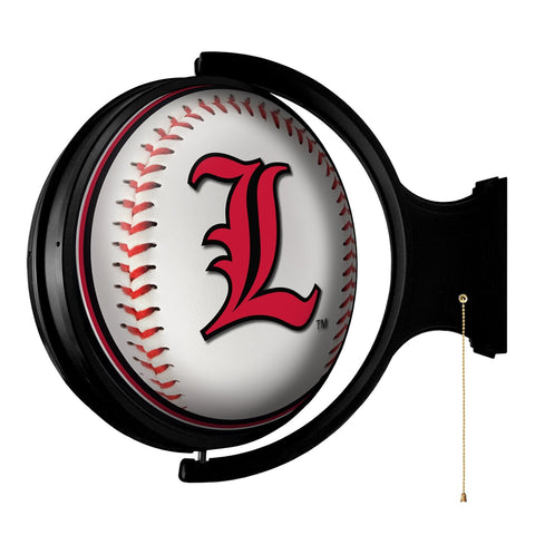 Louisville Cardinals: Baseball - Round Rotating Lighted Wall Sign - The Fan-Brand