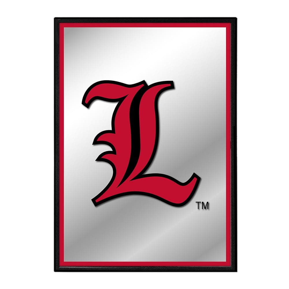 Louisville Cardinals: L - Framed Mirrored Wall Sign - The Fan-Brand