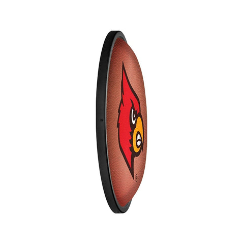 Louisville Cardinals: Pigskin - Oval Slimline Lighted Wall Sign - The Fan-Brand