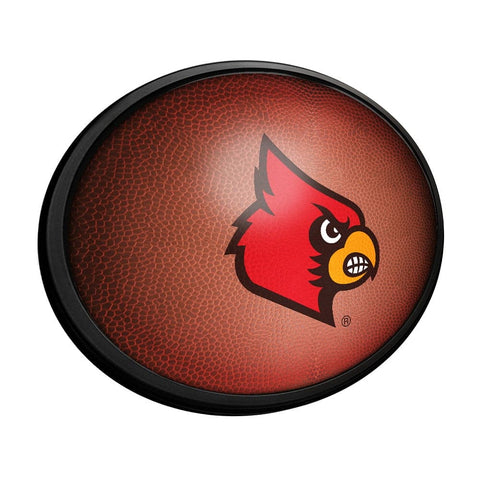 Louisville Cardinals: Pigskin - Oval Slimline Lighted Wall Sign - The Fan-Brand