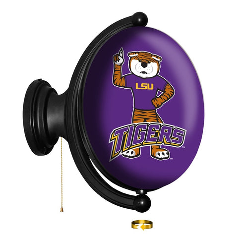 LSU Tigers: Mike the Tiger - Original Oval Rotating Lighted Wall Sign - The Fan-Brand