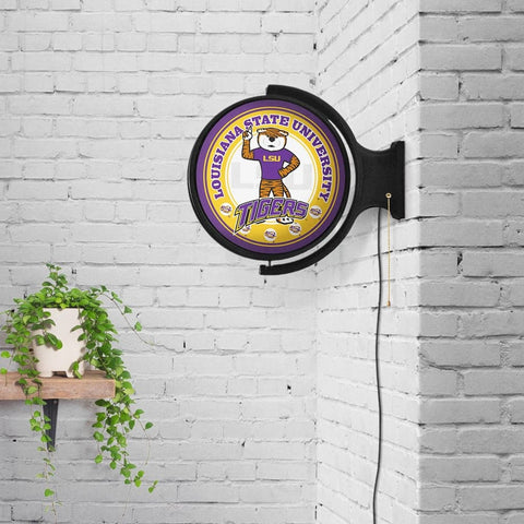 LSU Tigers: Mike the Tiger - Original Round Rotating Lighted Wall Sign - The Fan-Brand