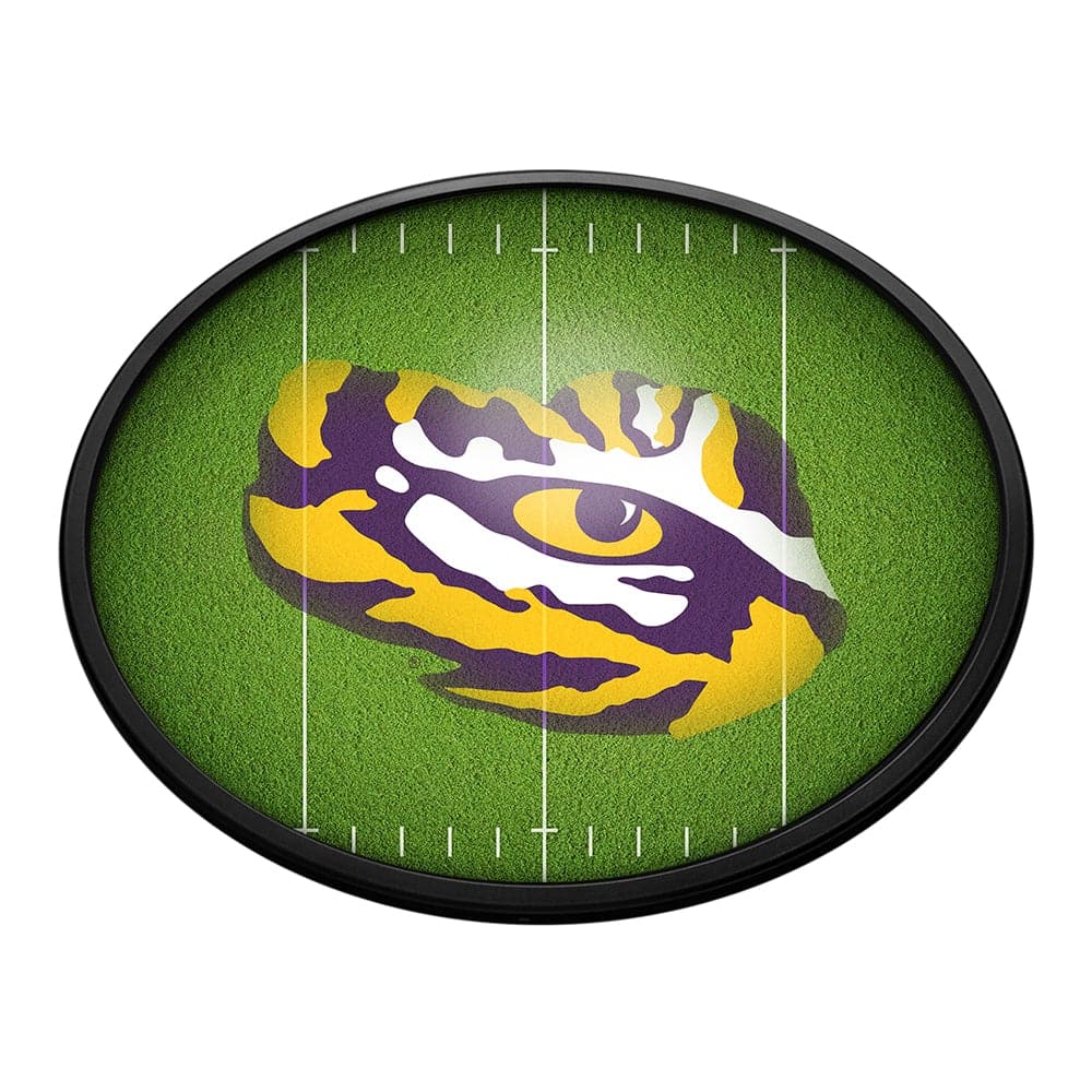 LSU Tigers: On the 50 - Oval Slimline Lighted Wall Sign - The Fan-Brand