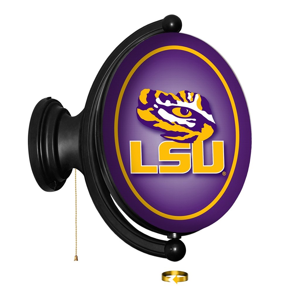 LSU Tigers: Original Oval Rotating Lighted Wall Sign - The Fan-Brand