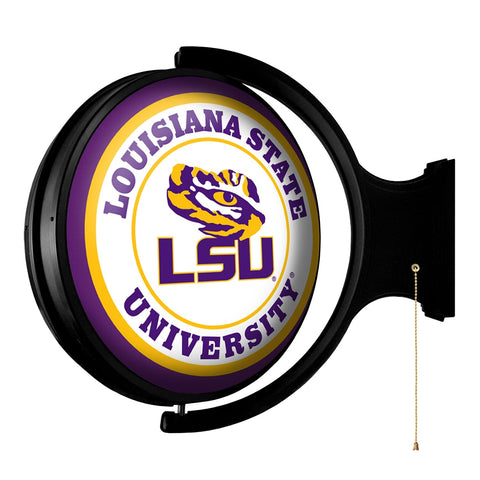 LSU Tigers: Original Round Double-Sided Rotating Lighted Wall Sign - The Fan-Brand