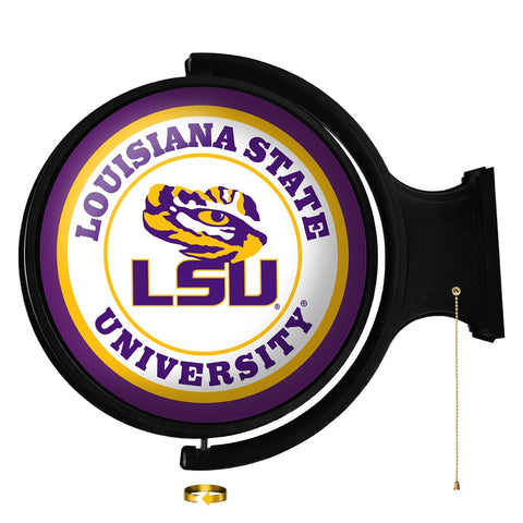 LSU Tigers: Original Round Rotating Lighted Wall Sign - The Fan-Brand