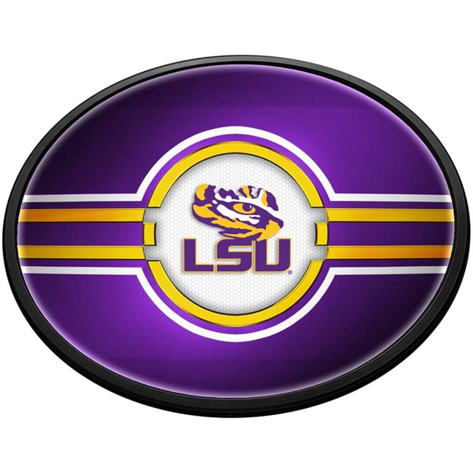 LSU Tigers: Oval Slimline Lighted Wall Sign - The Fan-Brand