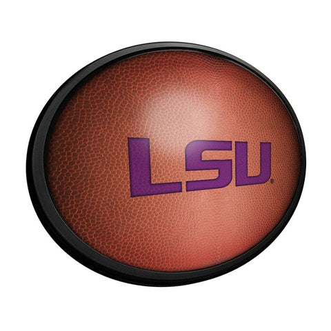 LSU Tigers: Pigskin - Oval Slimline Lighted Wall Sign - The Fan-Brand