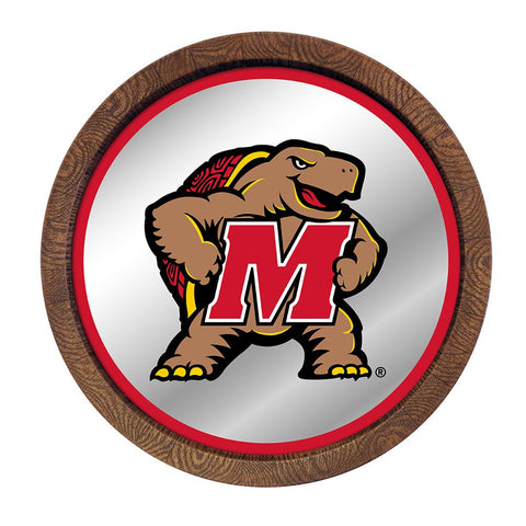 Maryland Terrapins: Mascot - Mirrored Barrel Top Mirrored Wall Sign - The Fan-Brand