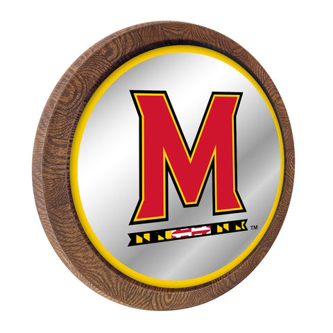 Maryland Terrapins: Mirrored Barrel Top Mirrored Wall Sign - The Fan-Brand