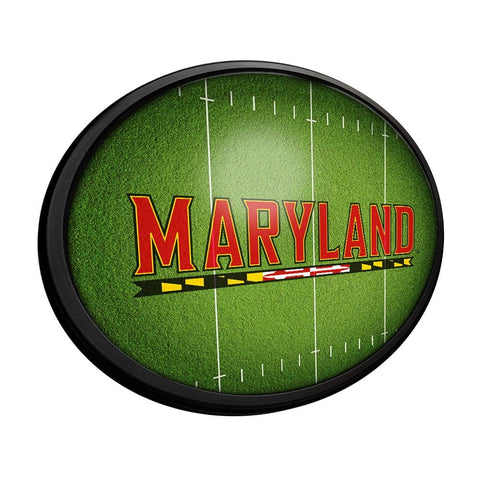 Maryland Terrapins: On the 50 - Oval Slimline Lighted Wall Sign - The Fan-Brand