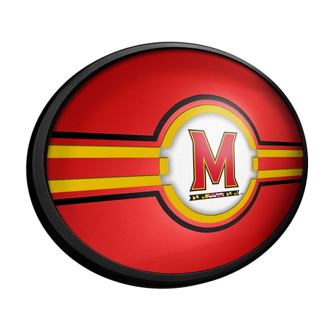 Maryland Terrapins: Oval Slimline Lighted Wall Sign - The Fan-Brand