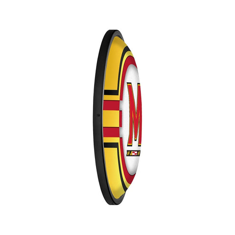 Maryland Terrapins: Oval Slimline Lighted Wall Sign - The Fan-Brand