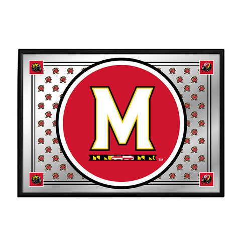 Maryland Terrapins: Team Spirit - Framed Mirrored Wall Sign - The Fan-Brand