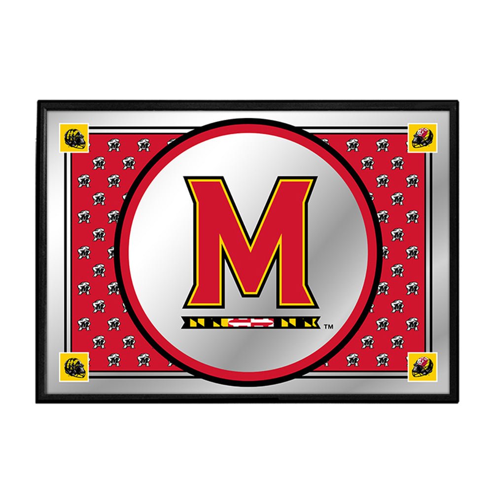 Maryland Terrapins: Team Spirit - Framed Mirrored Wall Sign - The Fan-Brand