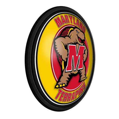 Maryland Terripans: Mascot - Round Slimline Lighted Wall Sign - The Fan-Brand